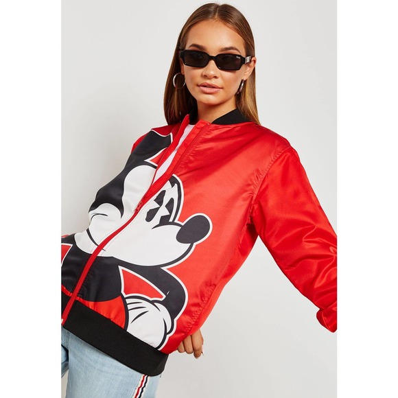 Disney Jackets & Coats Disney Mickey Mouse Print Bomber Varsity
